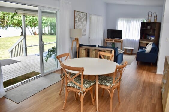 Modern interior showing inside dining area